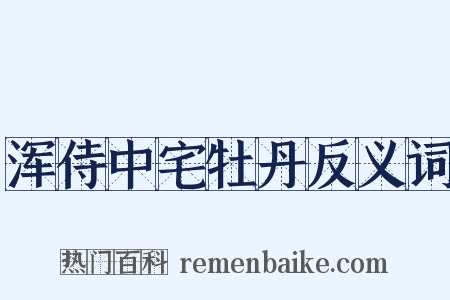 浑侍中宅牡丹反义词是什么意思的图片